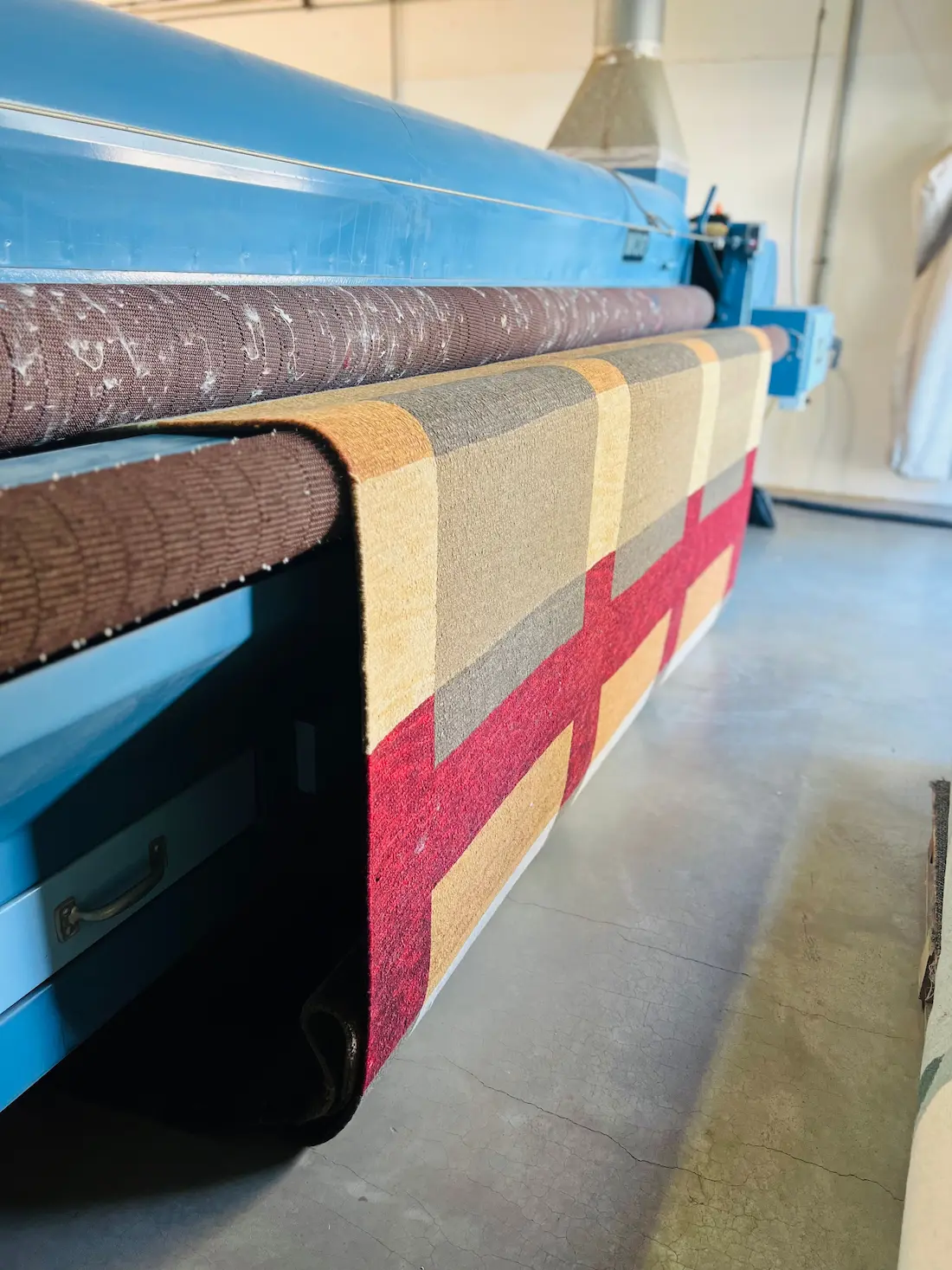 Before and after rug cleaning